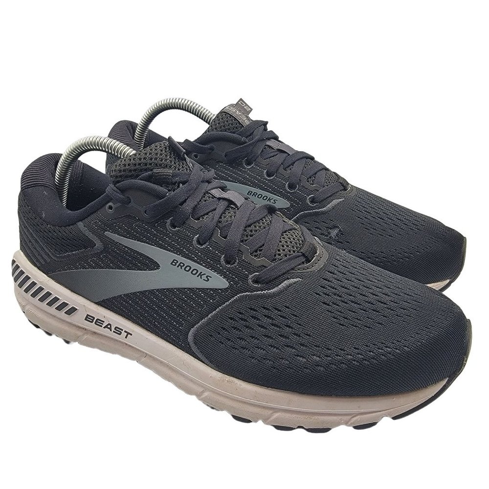Brooks Beast 20 Shoes Mens 9 Wide Black Athletic Running Walking Sneaker